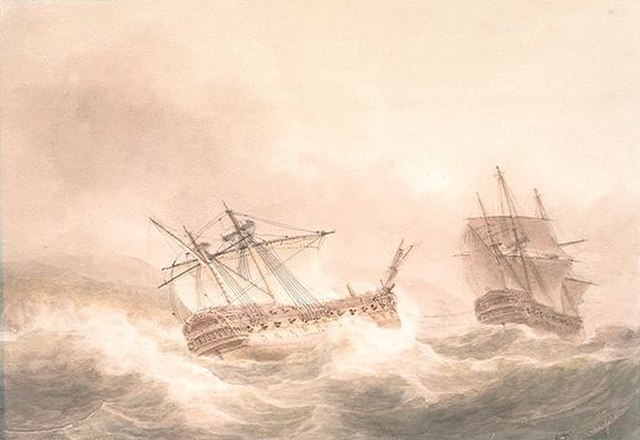 Alexander towing Vanguard, May 1798
