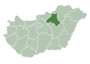 Poziția regiunii Heves megye