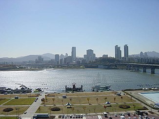 Utsikt over Hangang i Seoul