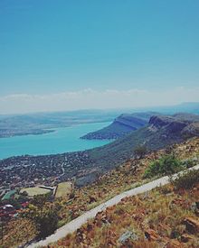 Hartbeespoort Dam seen from the top of the Harties Cableway Hartbeespoortdam.jpg