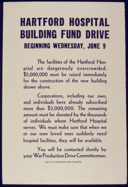 Fundraising drive for Hartford Hospital in WWII Hartford Hospital Building Fund Drive - NARA - 534029.tif