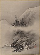 Hashimoto Gahō, "Lumine maastik" (1880ndate lõpp)