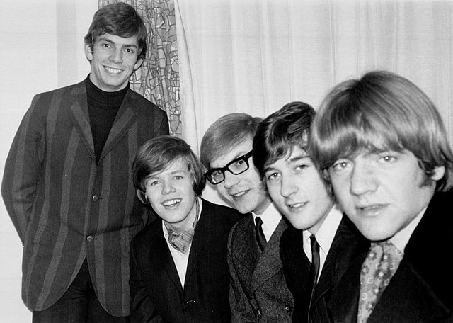 Herman's Hermits in 1967. Left to right: Barry Whitwam, Peter Noone, Derek Leckenby, Keith Hopwood, Karl Green