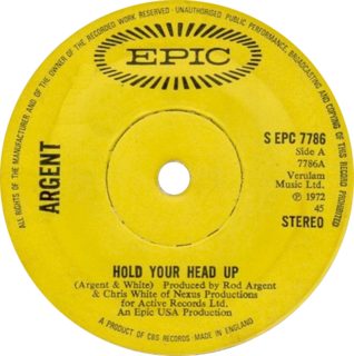 <span class="mw-page-title-main">Hold Your Head Up</span> 1972 single by Argent