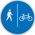 Segregated pedestrian and bicycle/tricycle route. No motor vehicles