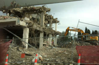 Demolition in October 2014 Hornby Clocktower Demolition.png
