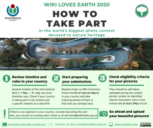 Infographic on how to take part in Wiki Loves Earth How to take part in WLE 2020.png