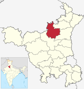 Positionskarte des Distrikts Kaithal