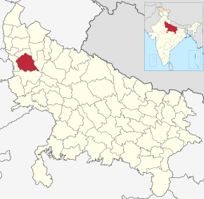 Kart over Bulandshahr