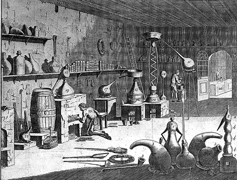 File:Interior of a pharmaceutical laboratory with people at work; Wellcome L0002208.jpg