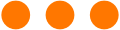 International special sign for works and installations containing dangerous forces - "three bright orange circles of equal size, placed on the same axis, the distance between each circle being one radius"
