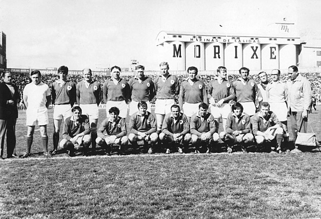 Ireland team before their 1970 match with Argentina