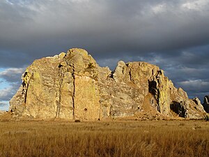 Eroderad klippformation i Isalo nationalpark