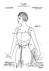 Jacob's brassiere, from the original patent application JacobPatent1914pg2.jpg