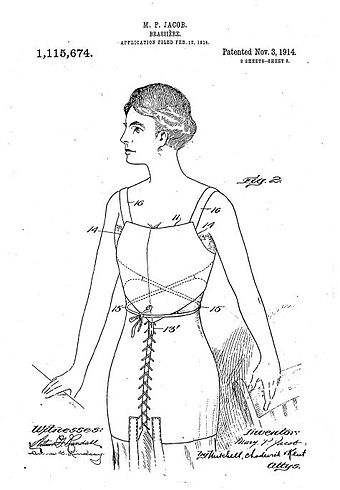 Jacob's brassiere, from the original patent application.