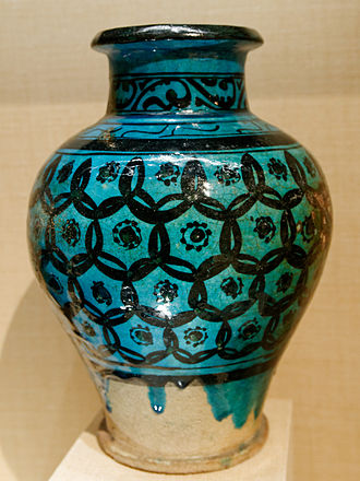 An incomplete Raqqa ware jar, c. 1200 Jar Met 56.185.15.jpg