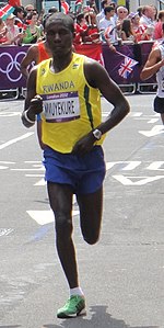 Jean Pierre Mvuyekure (Rwanda) - London 2012 Mens Marathon (dipotong).jpg