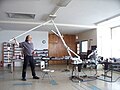 Thumbnail for File:John Siegel making a 17ft long Robot Arm for NASA.jpg