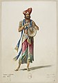 English: Jules Massenet - Le roi de Lahore - costume design by Eugène Lacoste 14 - 14. Cortège, musicien figuration