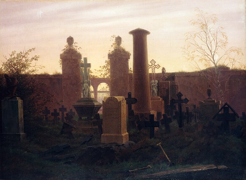 File:Kügelgens Grab (1821-1822) - Caspar David Friedrich (Museum Behnhaus Drägerhaus).jpg