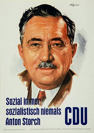 <span class="mw-page-title-main">Anton Storch</span> German politician (1892–1975)