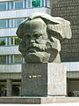 Karl-Marx-memorial from Lew Jefimowitsch Kerbel in Chemnitz, Germany; called "Nischel"