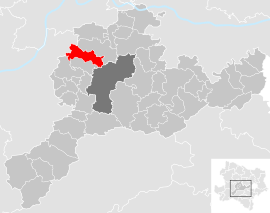 Poloha obce Karlstetten v okrese Sankt Pölten-vidiek (klikacia mapa)