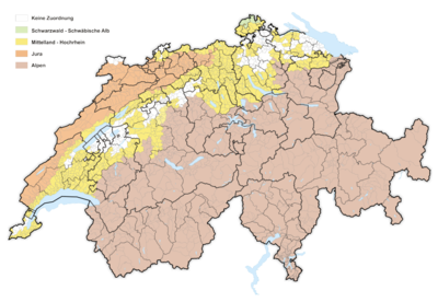 Alpen (dunkelbraun hervorgehoben)