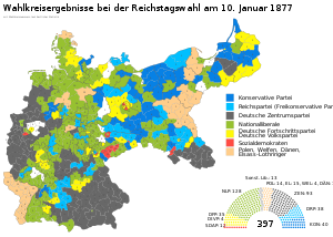 Karte der Reichstagswahlen 1877