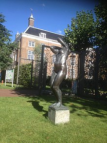 Katja, 1983 statue of a nude woman by sculptor Eddy Roos in the garden of H'ART museum Katja(1983)eRmitAdam.jpg
