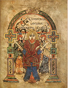 A prisão de Jesus retratada no Livro de Kells, ca. 800