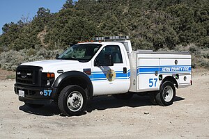 A Type 6 Wildland Engine (Patrol 57) belonging to the Kern County Fire Department Kern-County-Fire-Type6-Patrol.jpg