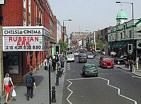 Aspecto de King's Road, una de las arterias principales de Chelsea