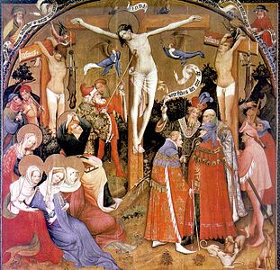 Conrad von Soest, La Crucifixion, 1403, église saint Nicolas, Bad Wildungen