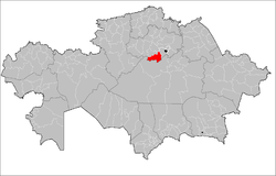 Местоположение в Казахстан