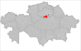 Distretto di Qorǧalžyn – Localizzazione