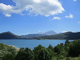 Lago di Campotosto e Corno Grande del Gran Sasso