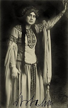 Leopolda Dostalová jako Lady Macbeth (1916, foto Vladimír Jindřich Bufka)