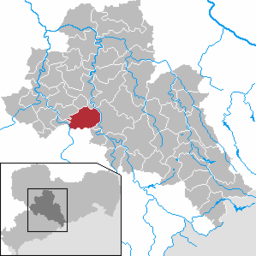 Läget för kommunen Lichtenau i Landkreis Mittelsachsen