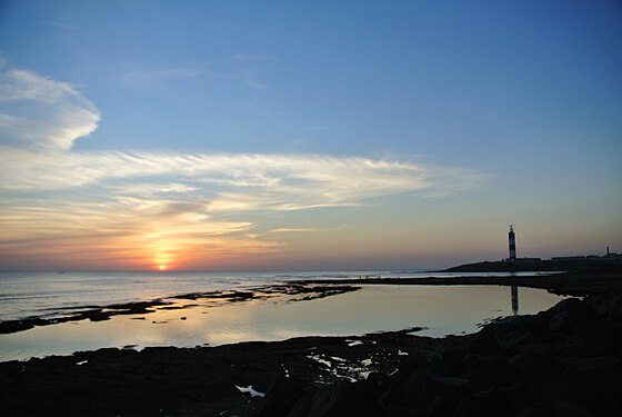 Light house at seashore