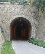 Le tunnel du Layet, à l'est du Lavandou, ouvert aux cyclistes