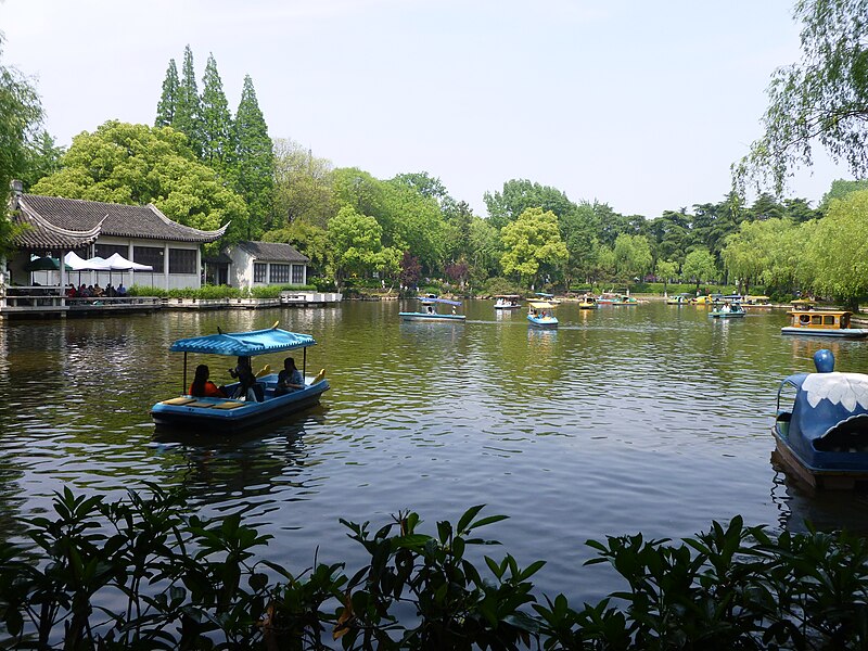 File:Lotus Garden paddle boats.JPG