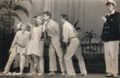 Carlos Luzietti, Luis Brandoni, Mariquita Galleros, Luis Aguile en la Comedia Musical "El novio" en 1962.