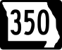 Route 350 marker