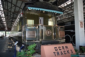 The Ferdinand Magellan Railcar in the Gold Coast Railroad Museum