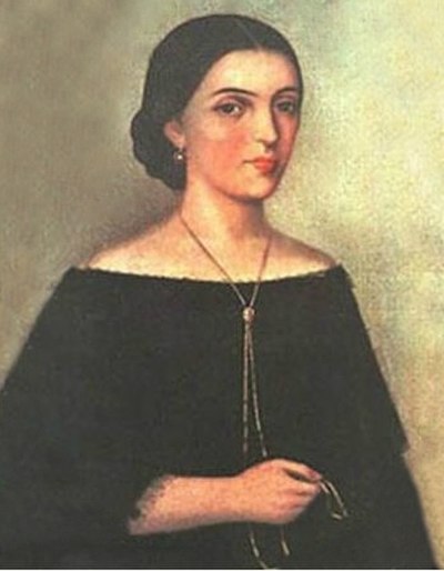 Painting of Manuela Saenz at the time