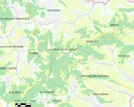 Mapa obce Château-Ville-Vieille