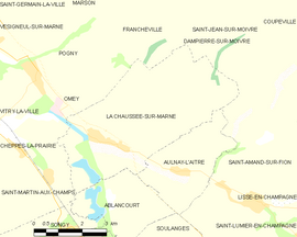 Mapa obce La Chaussée-sur-Marne