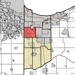 Map highlighting St. John Township, Lake County, Indiana.svg