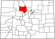 Map of Colorado highlighting Grand County.svg